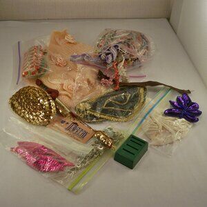 Assorted Sewing Items sequins, trim & other